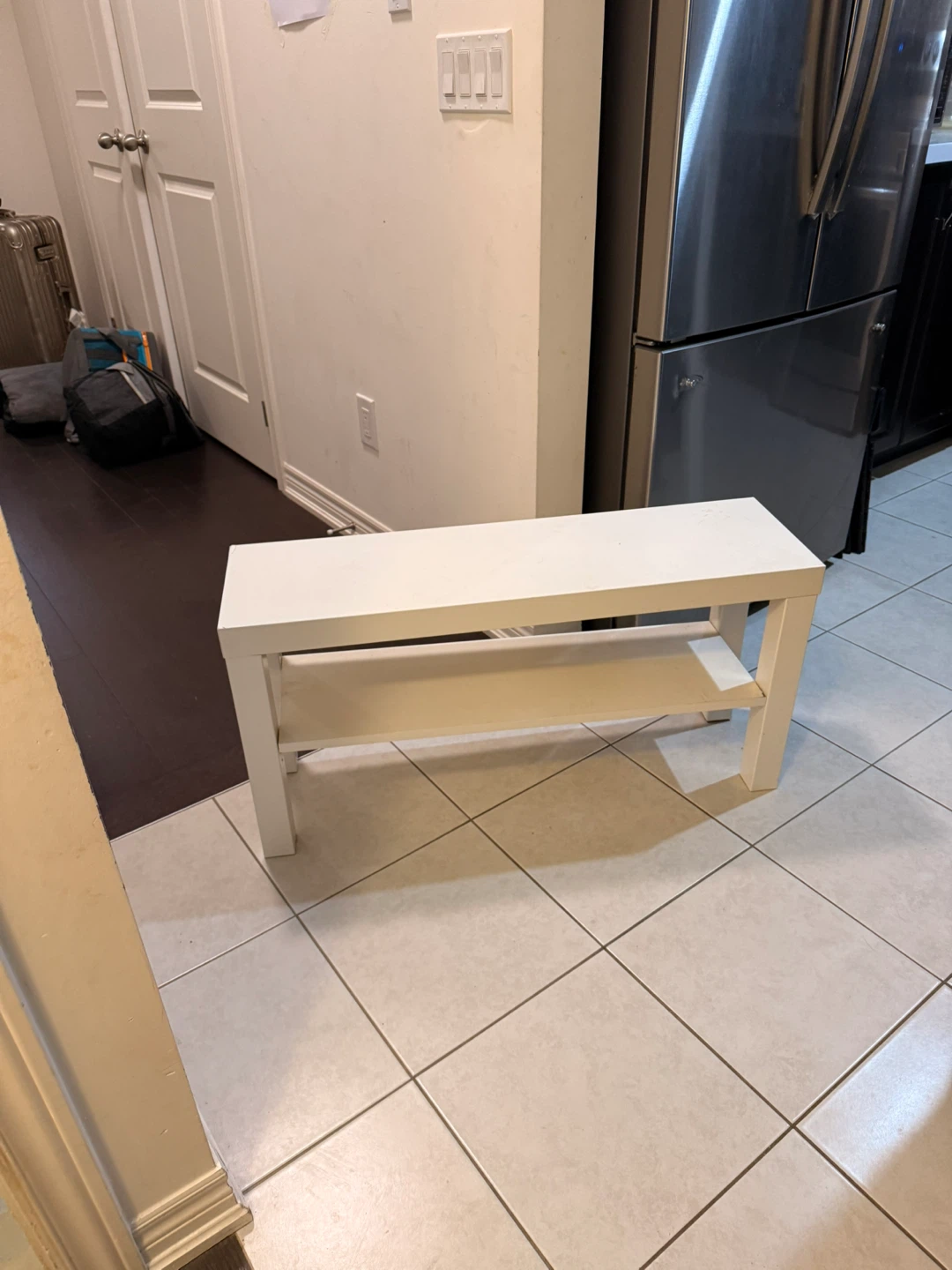 White Two-Tiered Bench - photo 3