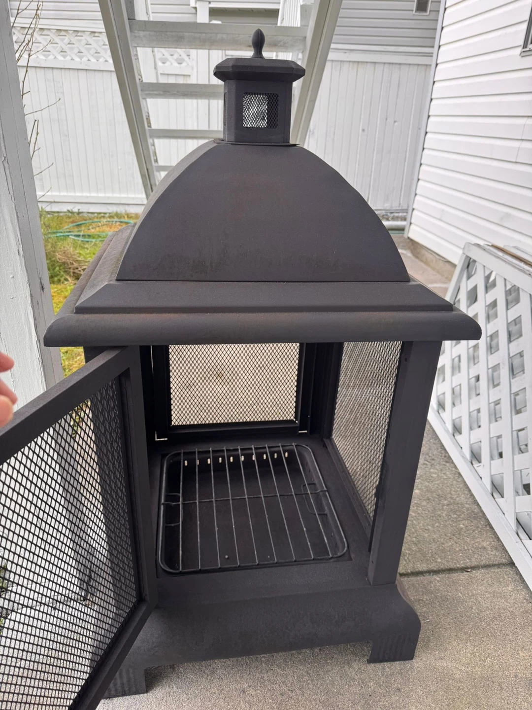 Grey Metal Fireplace Lantern - photo 4