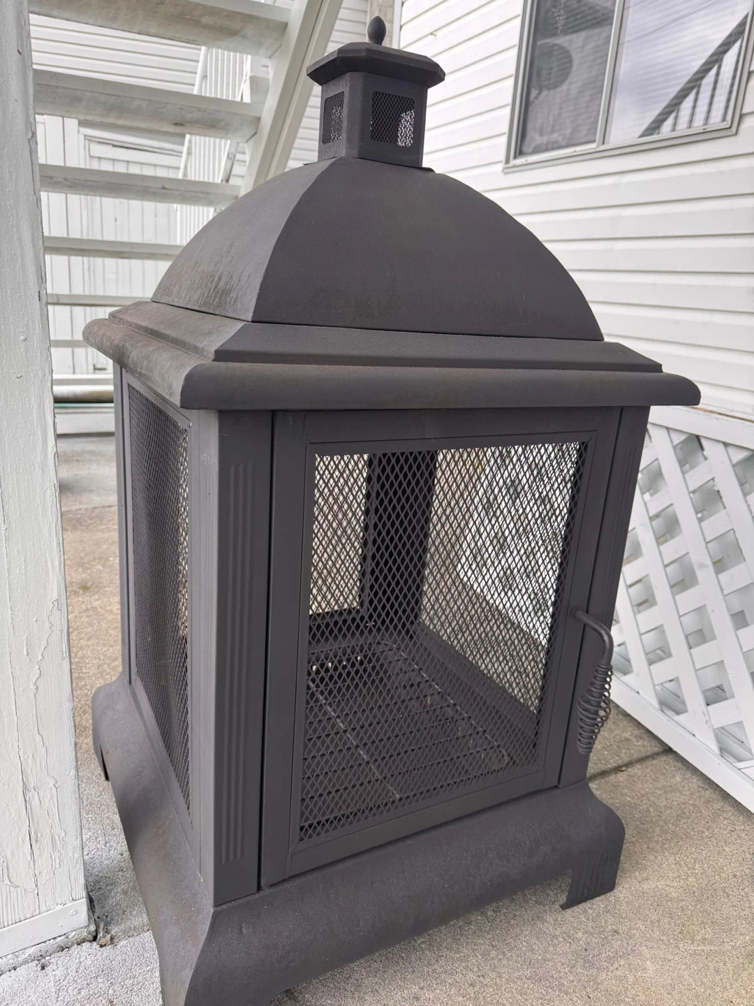 Grey Metal Fireplace Lantern - photo 2
