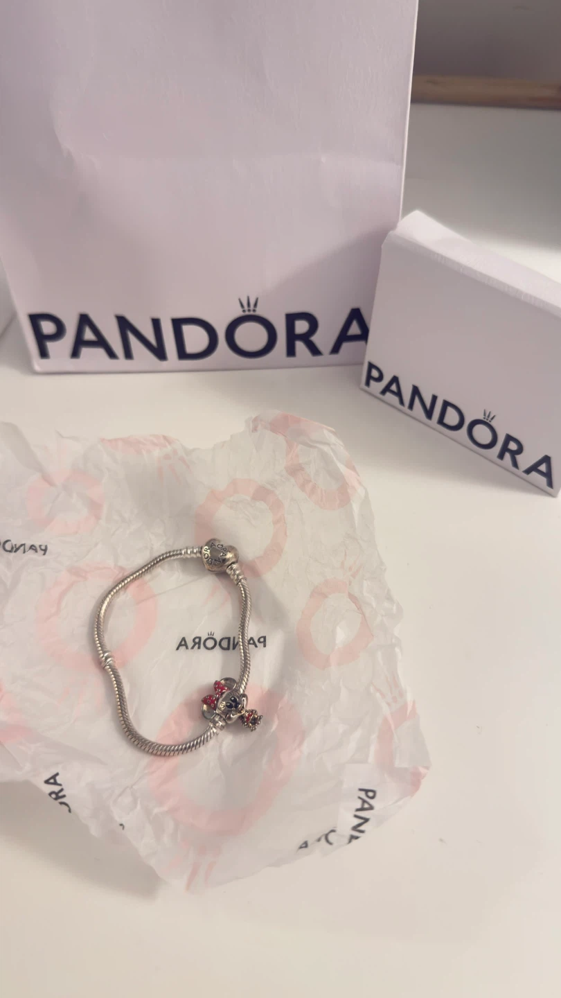 Pandora Sterling Silver Minnie Mouse Charm Bracelet