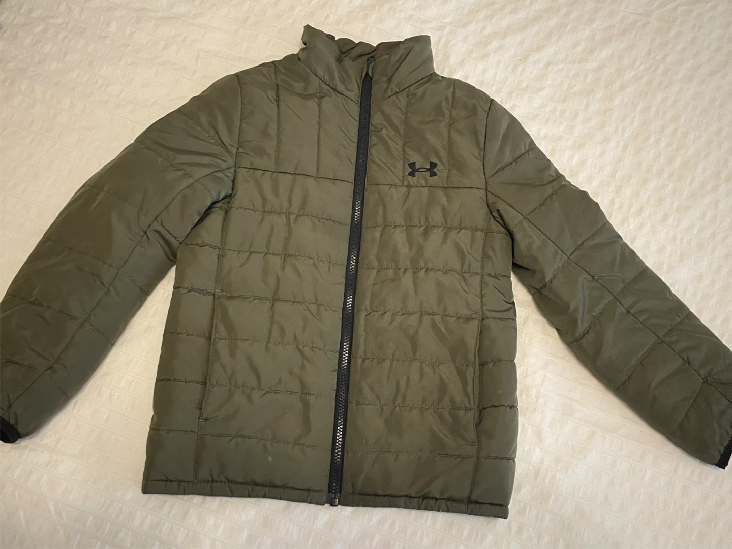 Under Armour Puffer Jacket - Olive Green - Youth Size SM