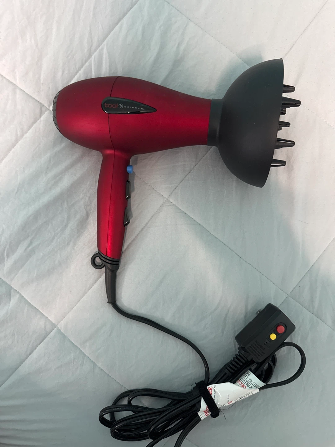 Tool Science Red Hair Dryer with Diffuser