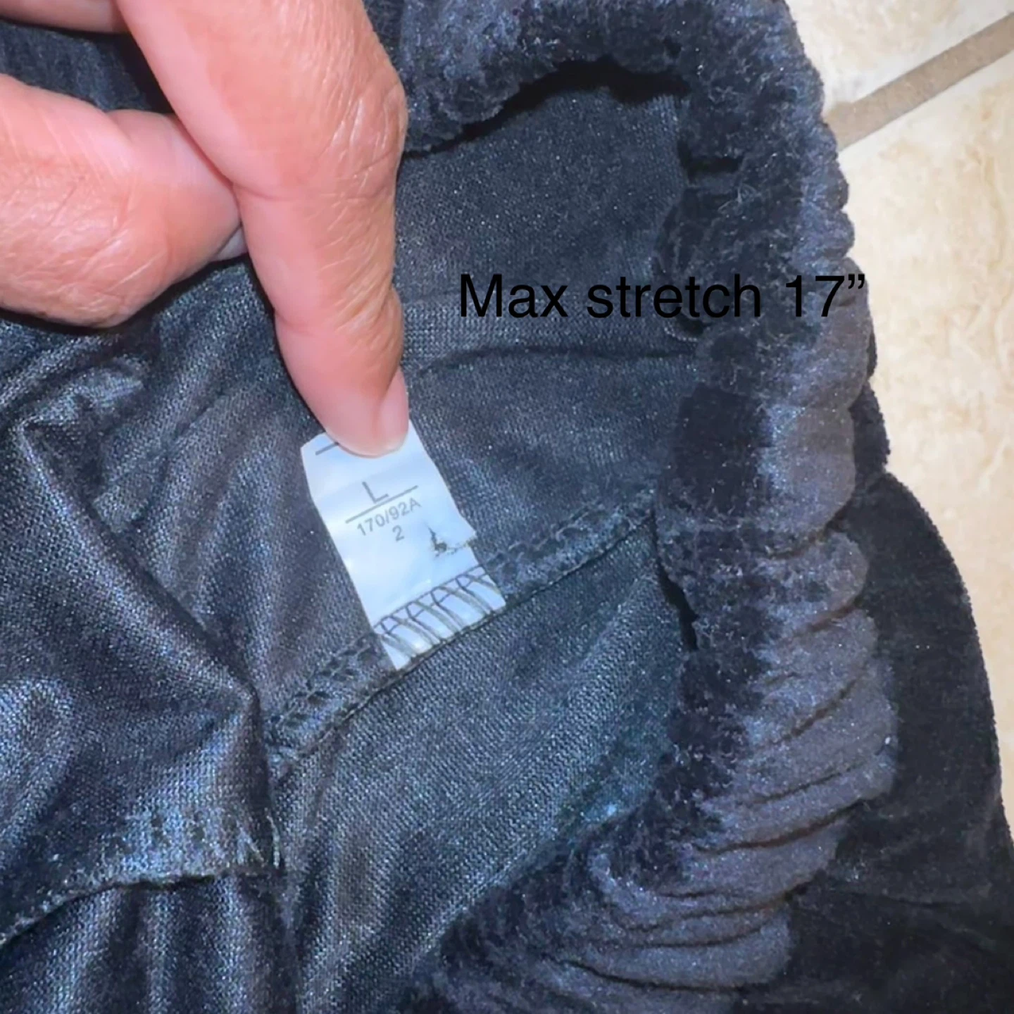 Black Velour Pants Size s - photo 5