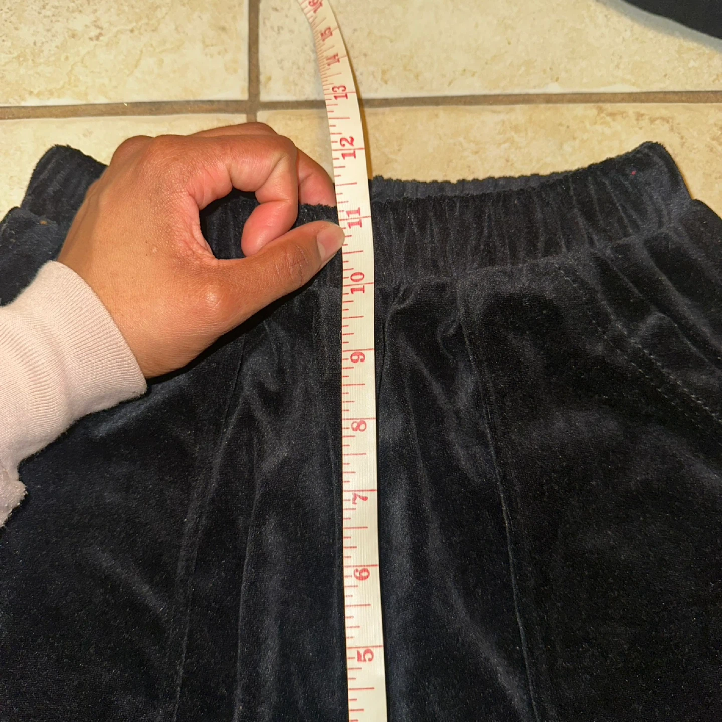 Black Velour Pants Size s - photo 3