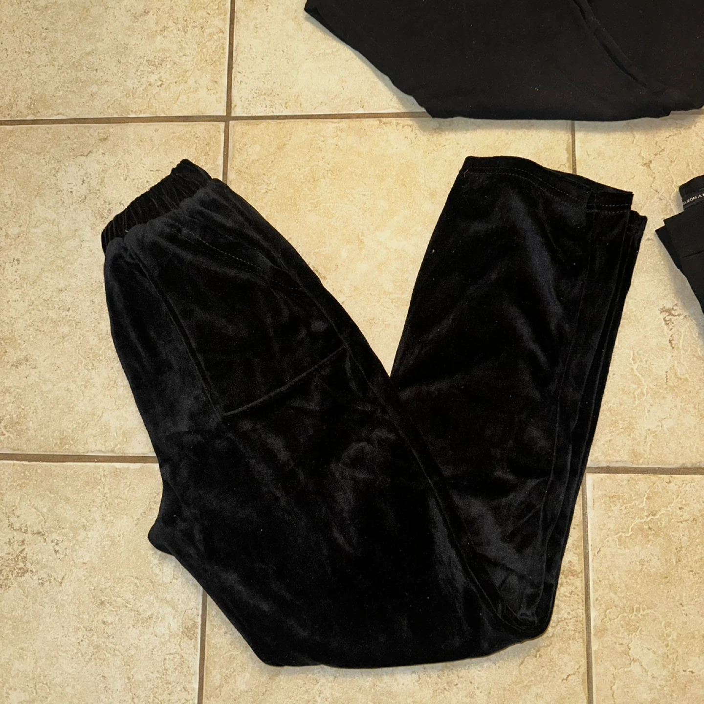 Black Velour Pants Size s
