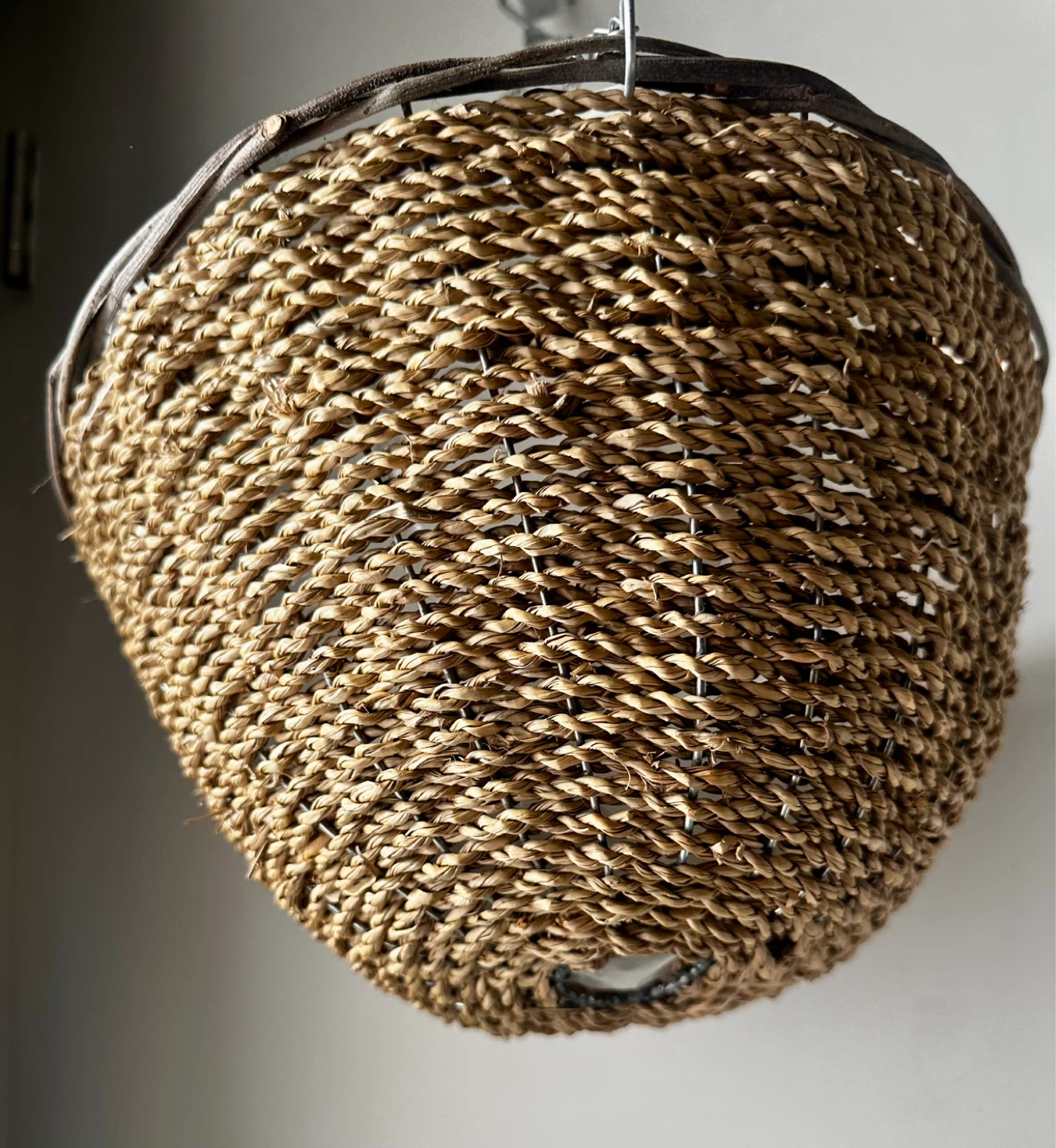 14” Woven Hanging Basket with Chain - photo 3