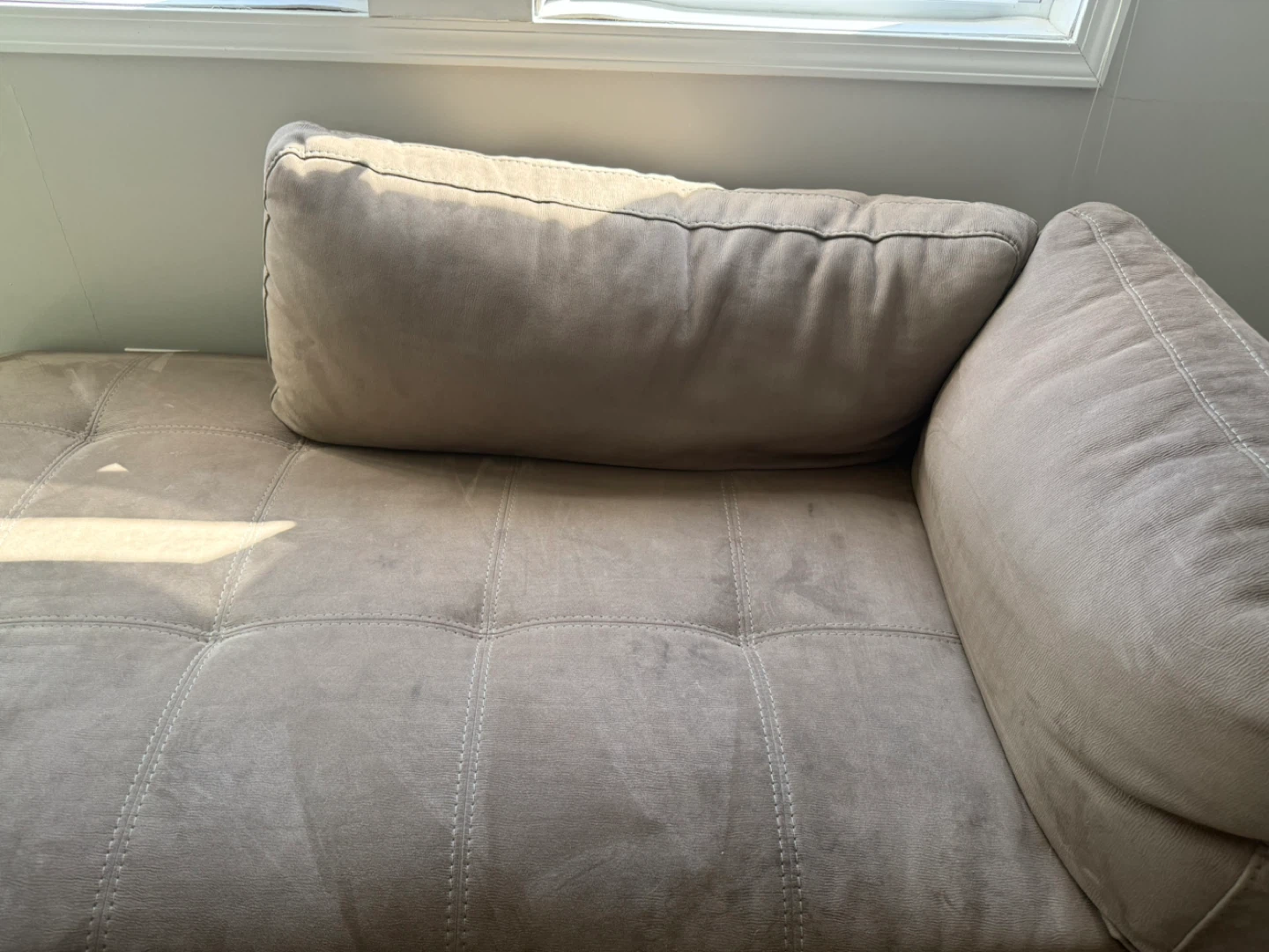 Beige Tufted Sofa