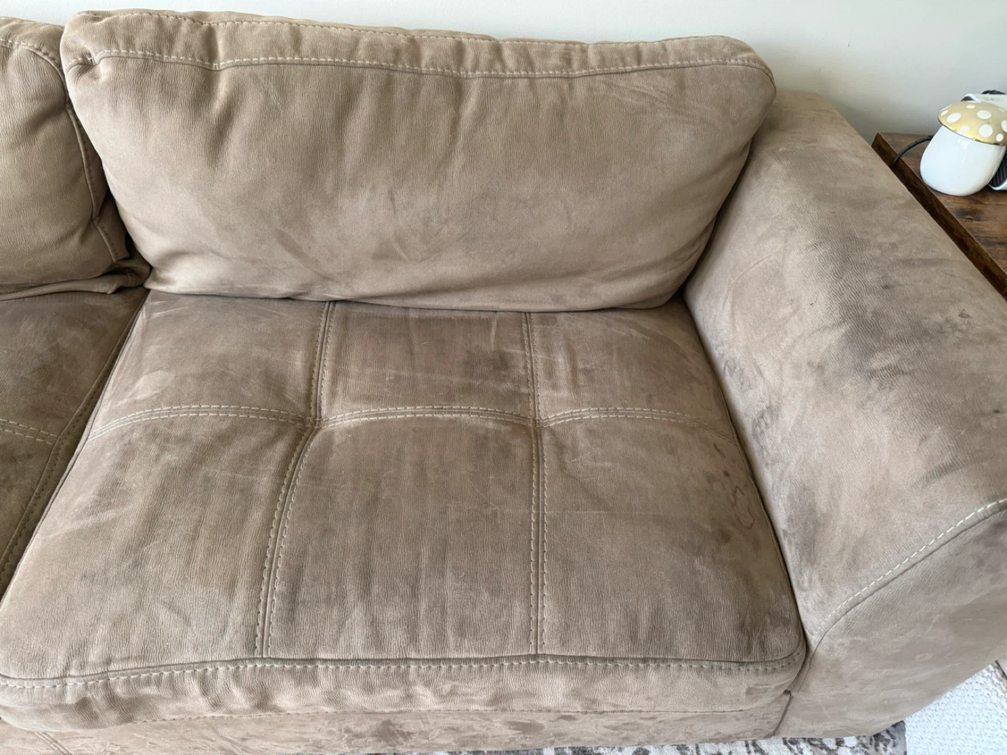 Beige Tufted Sofa - photo 3