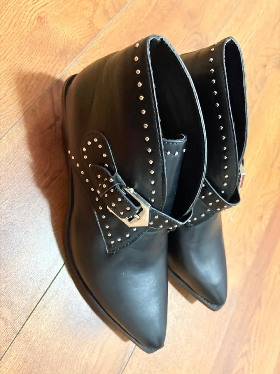 Black Studded Ankle Boots