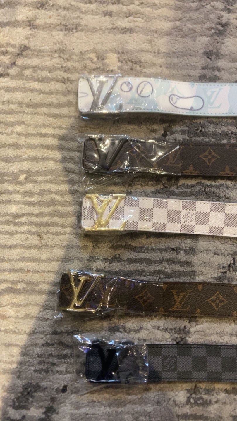Louis Vuitton Style Belts - Set of 5