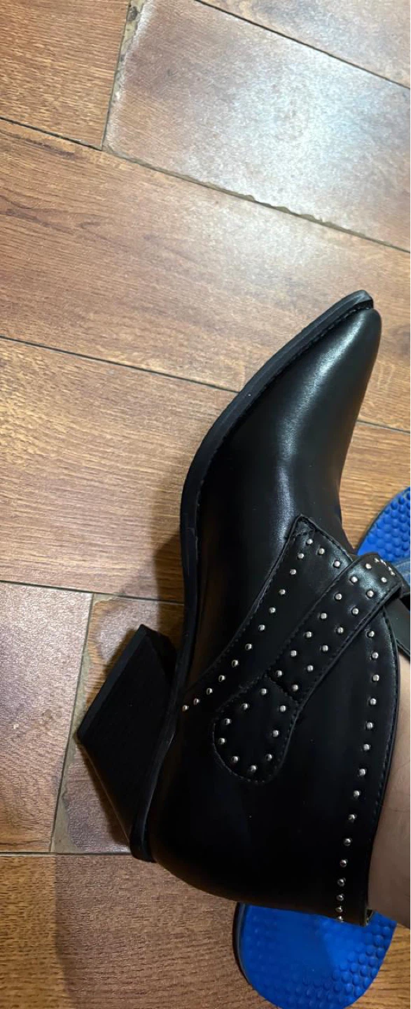 Black Studded Ankle Boots - photo 3