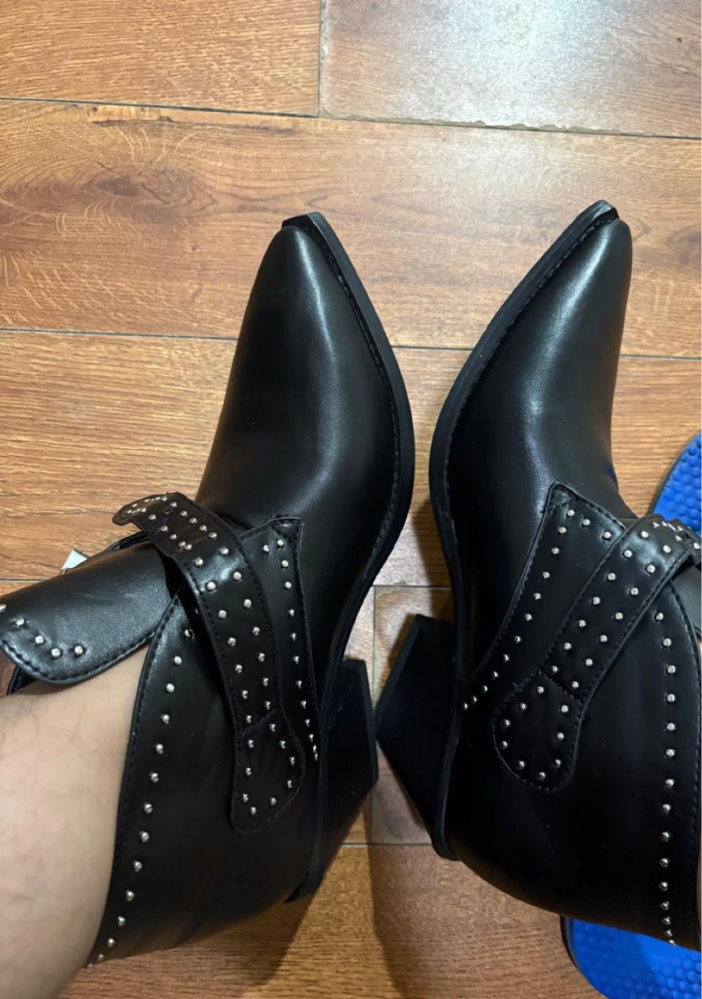 Black Studded Ankle Boots - photo 4