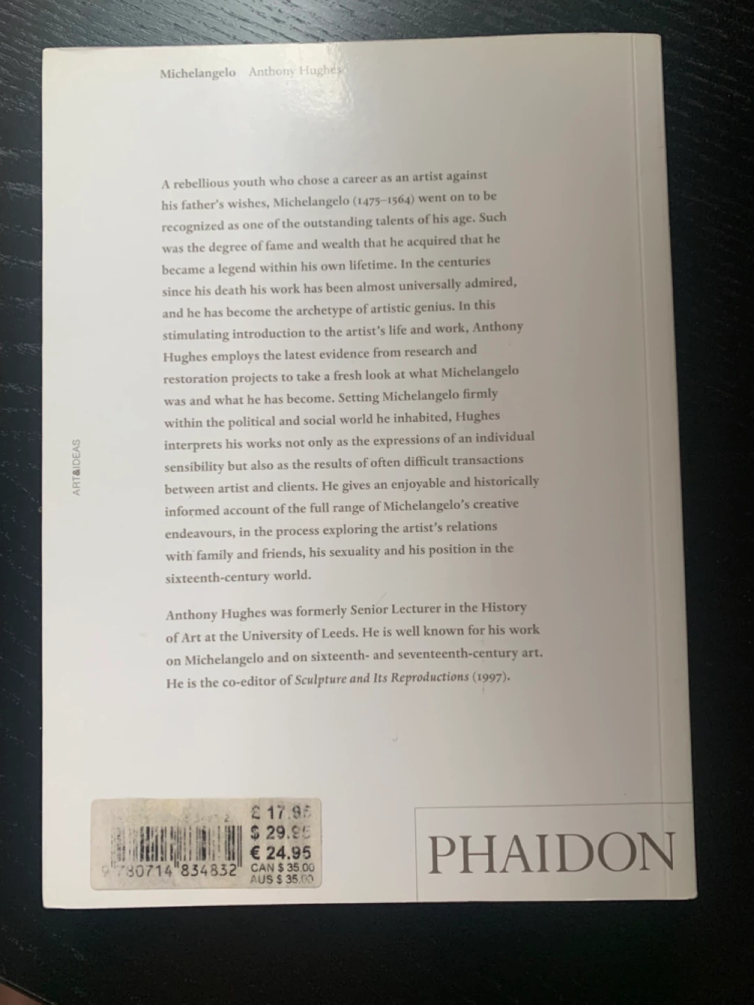 Phaidon Art Book: Michelangelo by Anthony Hughes - photo 2