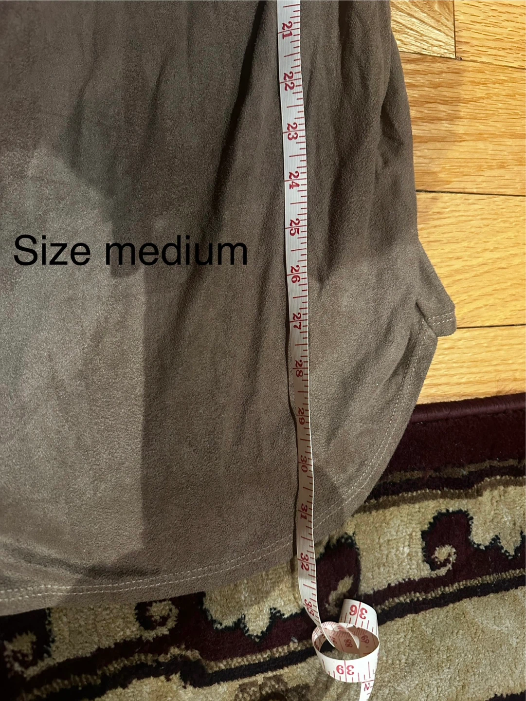 Brown Long Sleeve Mock Neck Midi Dress - Size Medium - photo 4