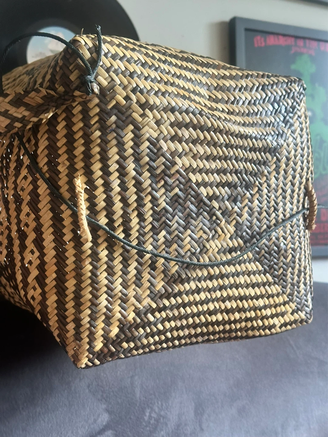 traditional Penan rattan basket from Borneo - photo 5