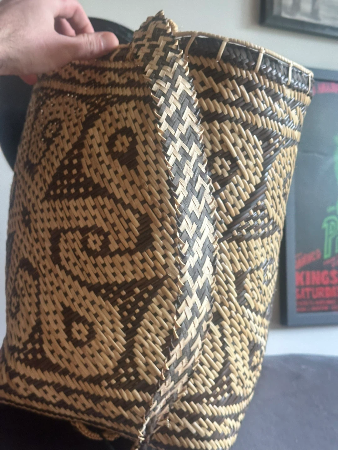 traditional Penan rattan basket from Borneo - photo 2