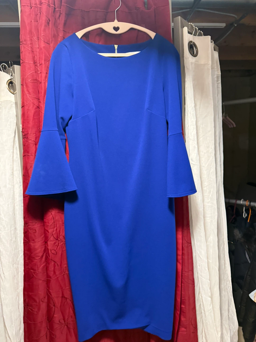 Calvin Klein Blue Bell Sleeve Dress - Size 8 - photo 2
