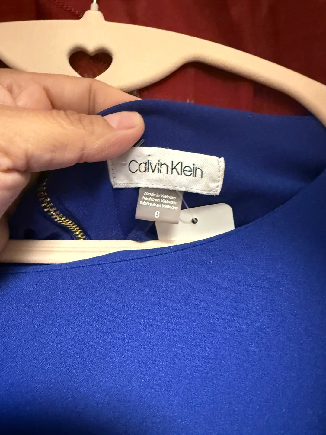 Calvin Klein Blue Bell Sleeve Dress - Size 8 - photo 3
