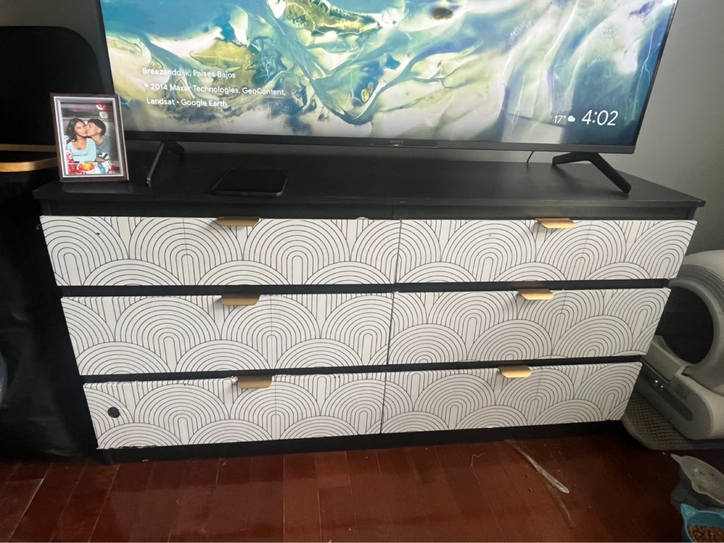 Black Dresser with Decorative Drawers - photo 2