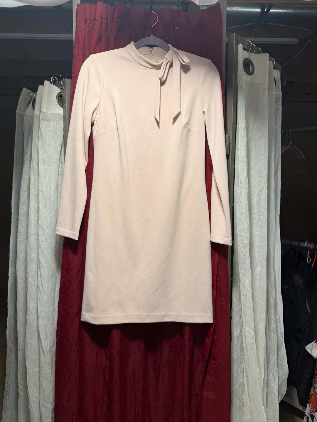 Calvin Klein Pink Bow Detail Sheath Dress Size 4 - photo 2