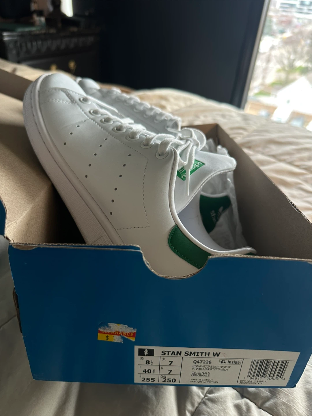 Adidas Stan Smith W White Green Sneakers Women's Size 7 - photo 2