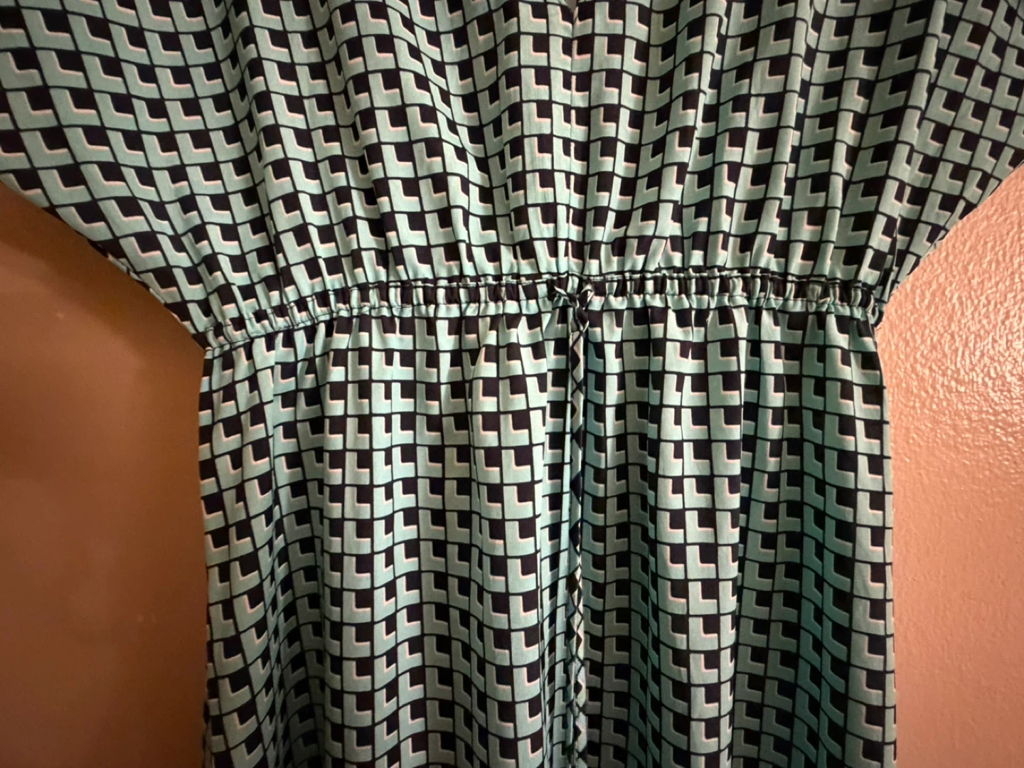 Michael Kors Women's Blue & Black Geometric Print Maxi Dress - photo 3