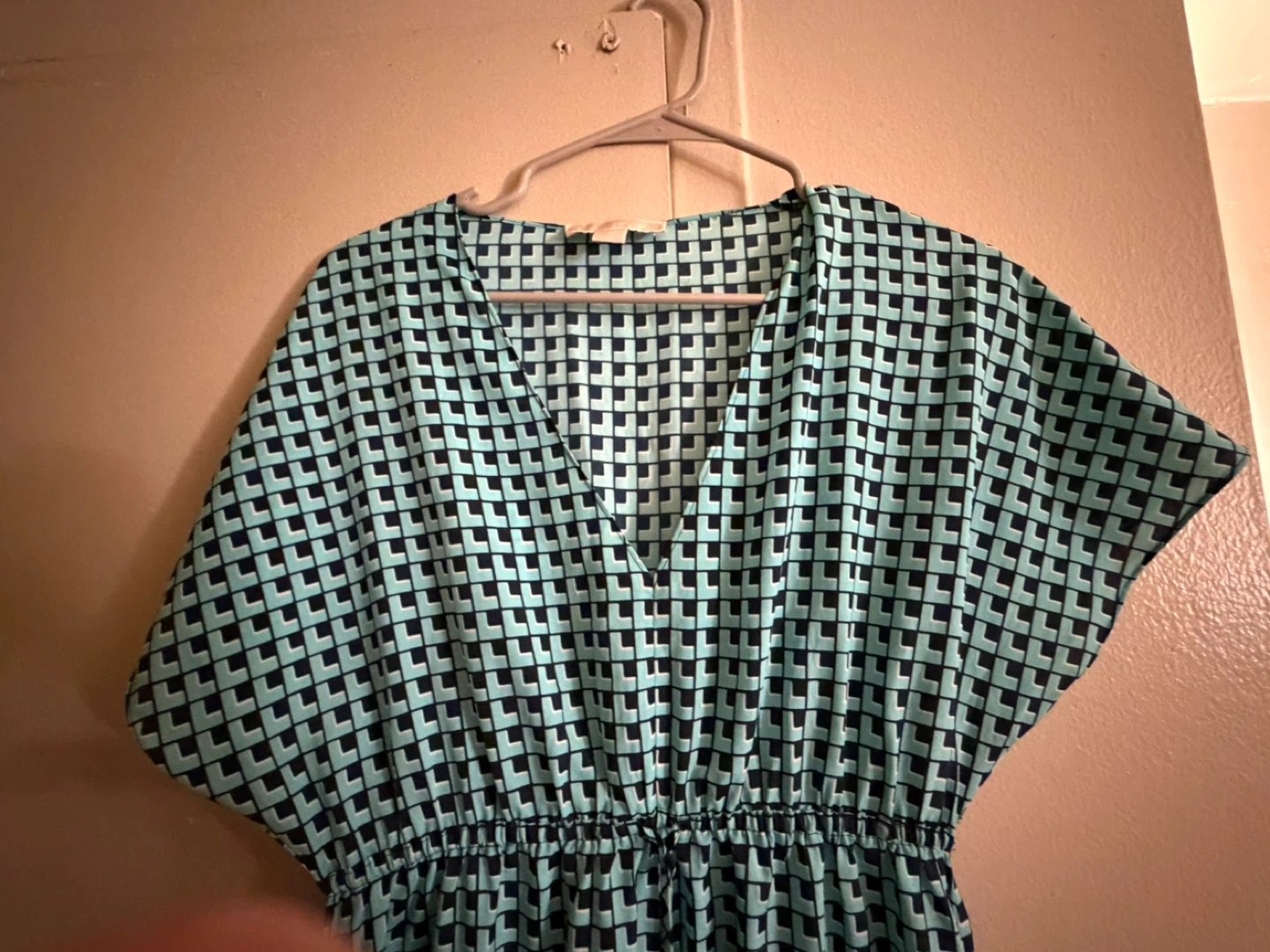 Michael Kors Women's Blue & Black Geometric Print Maxi Dress - photo 2