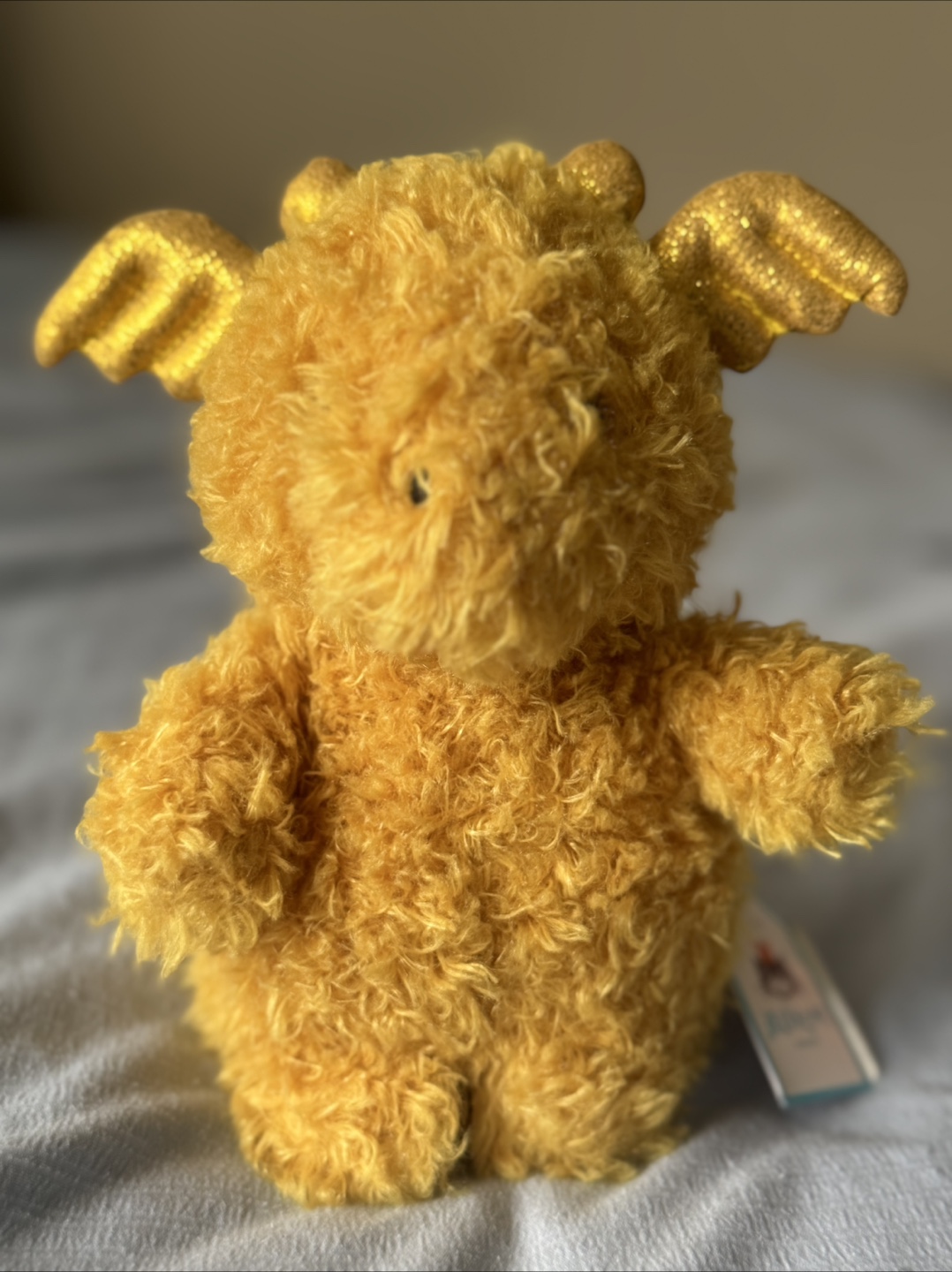 Yellow Dragon Plush Toy with Sparkly Wings - photo 2