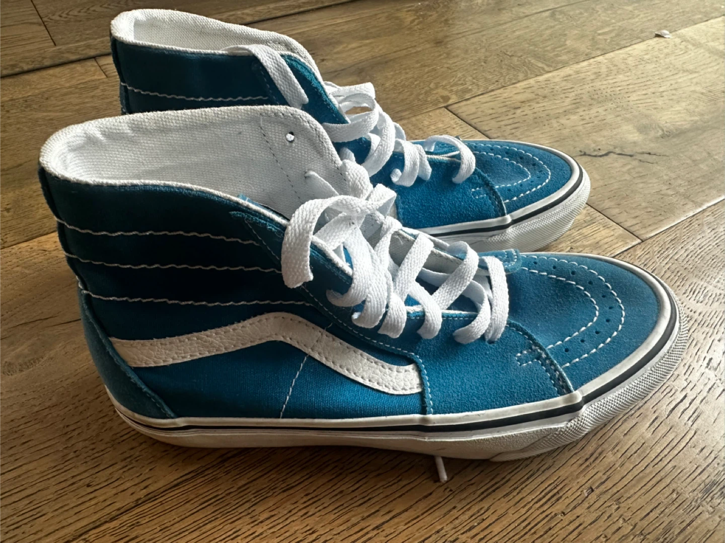 Vans Sk8-Hi Teal Suede High Top Sneakers US Men’s 5, Women's 6.5