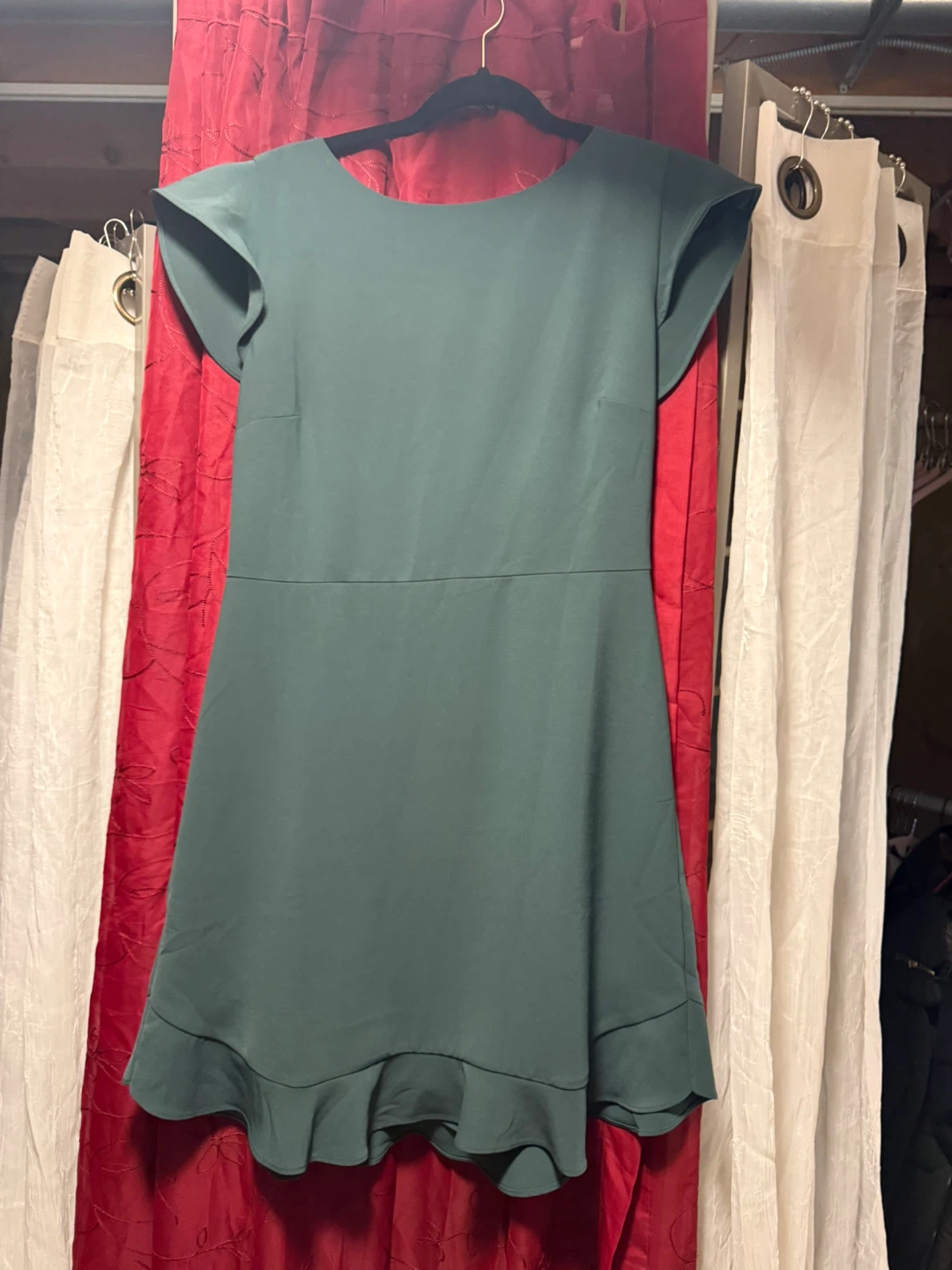 LOFT Green Ruffle Sleeve Dress Size 8 - photo 2