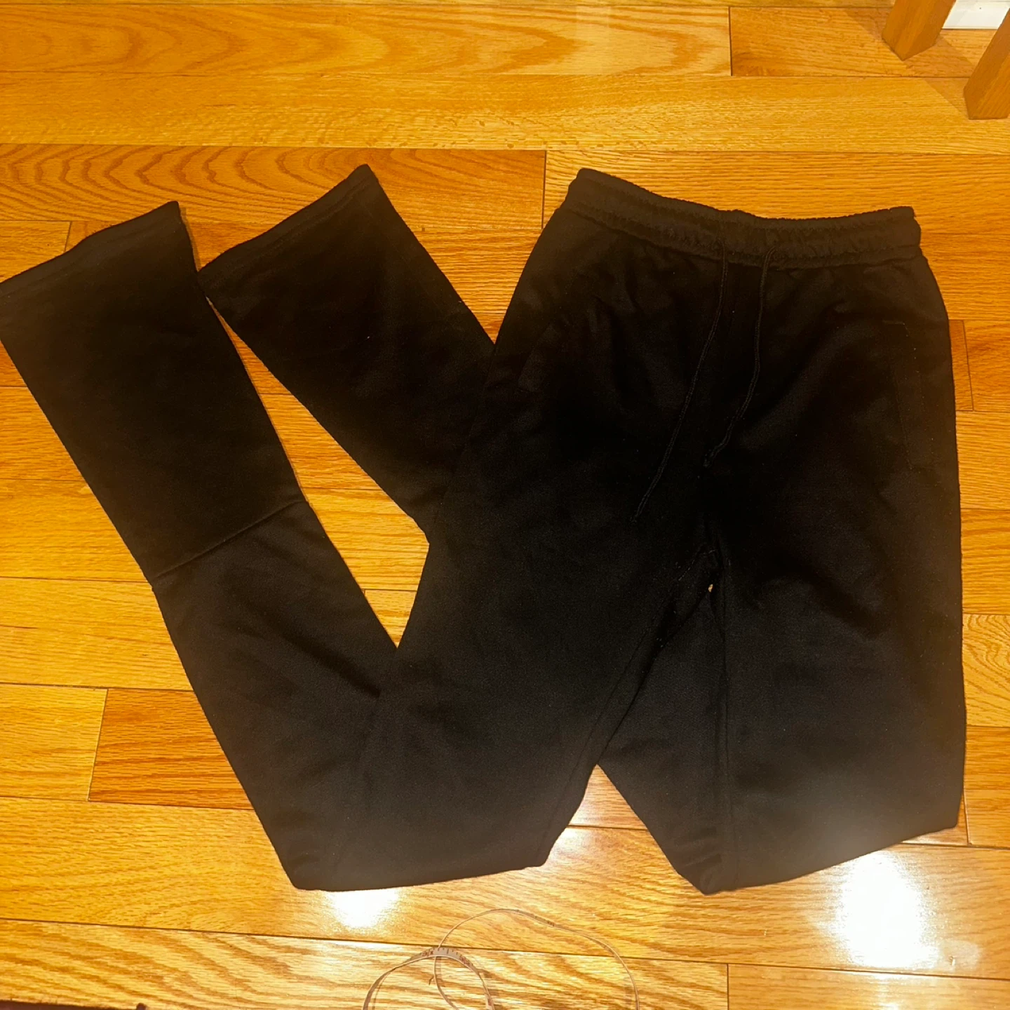 Stacked Flare leg Black Track Pants S