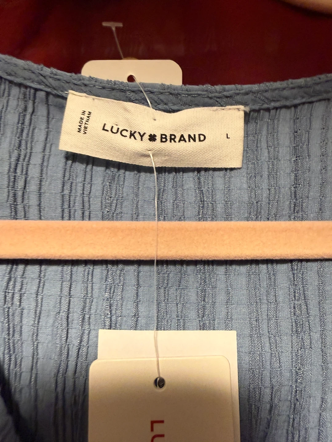 Lucky Brand Blue Tiered Midi Dress - Size L - photo 5