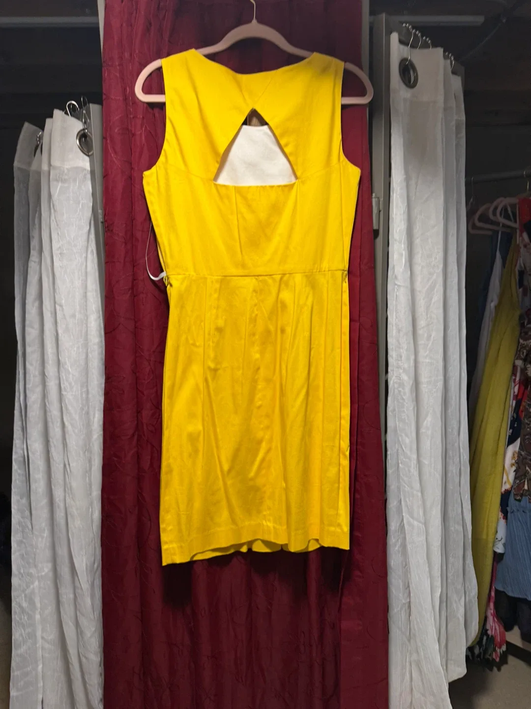 Calvin Klein Yellow Cotton Blend Sleeveless Dress Size 8 - photo 3