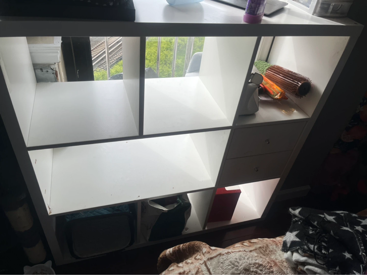 White Cube Storage Unit with Drawers - photo 2