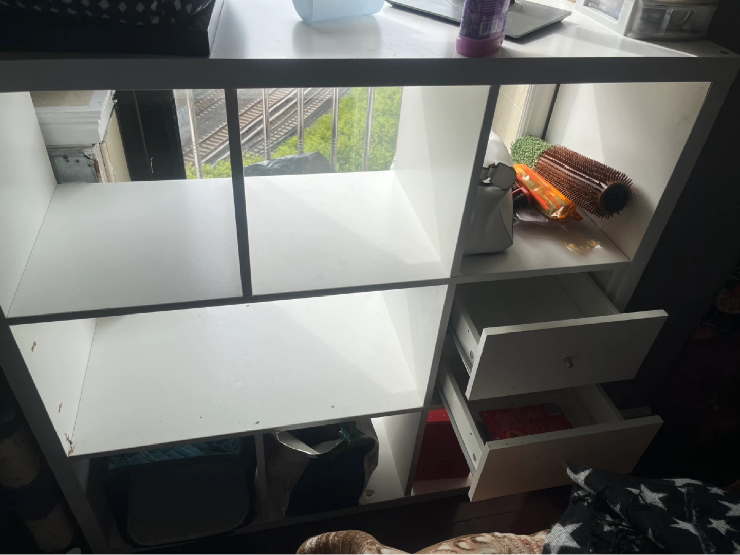 White Cube Storage Unit with Drawers - photo 3