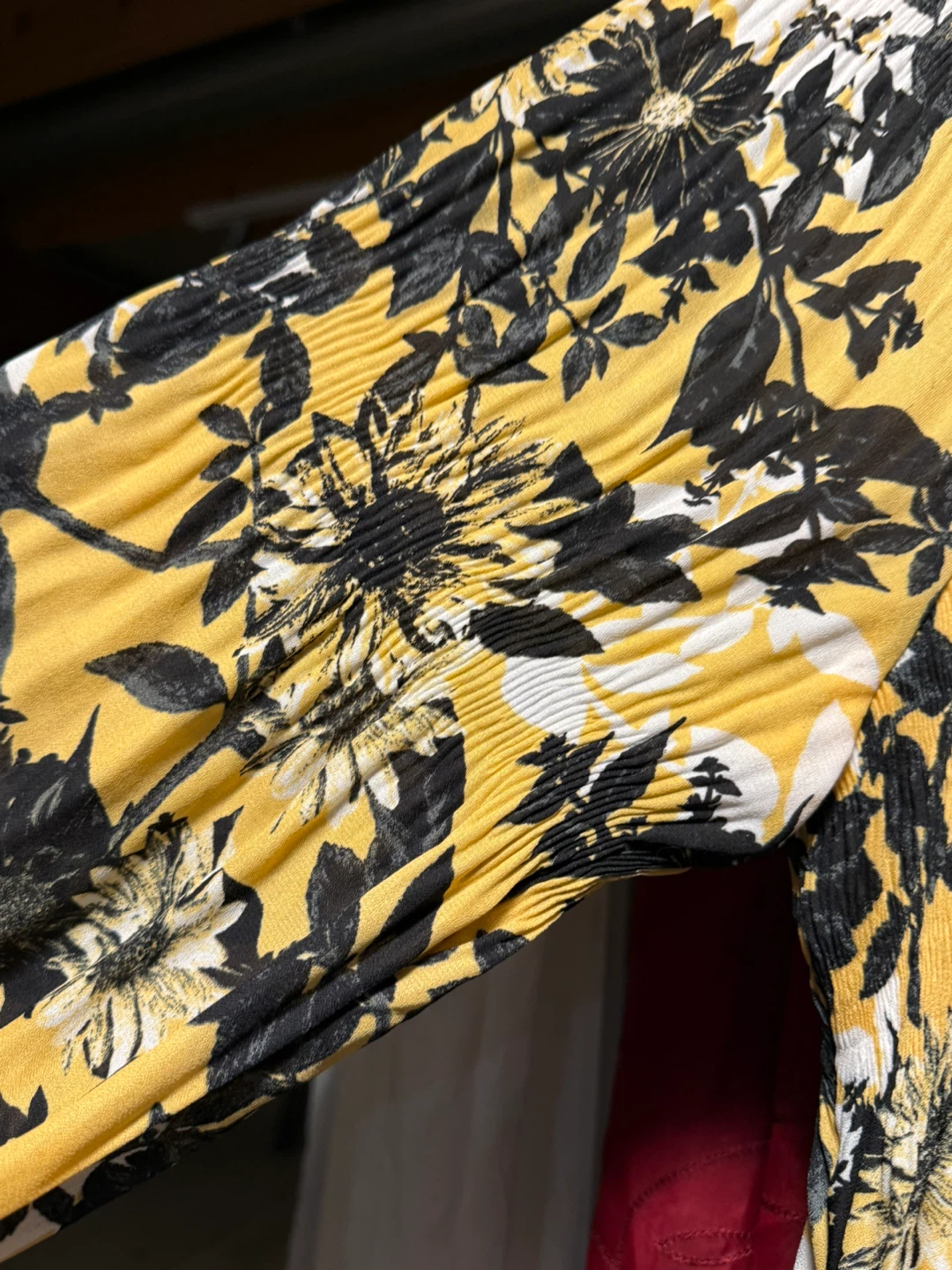 Yellow Floral Print Dress - photo 3