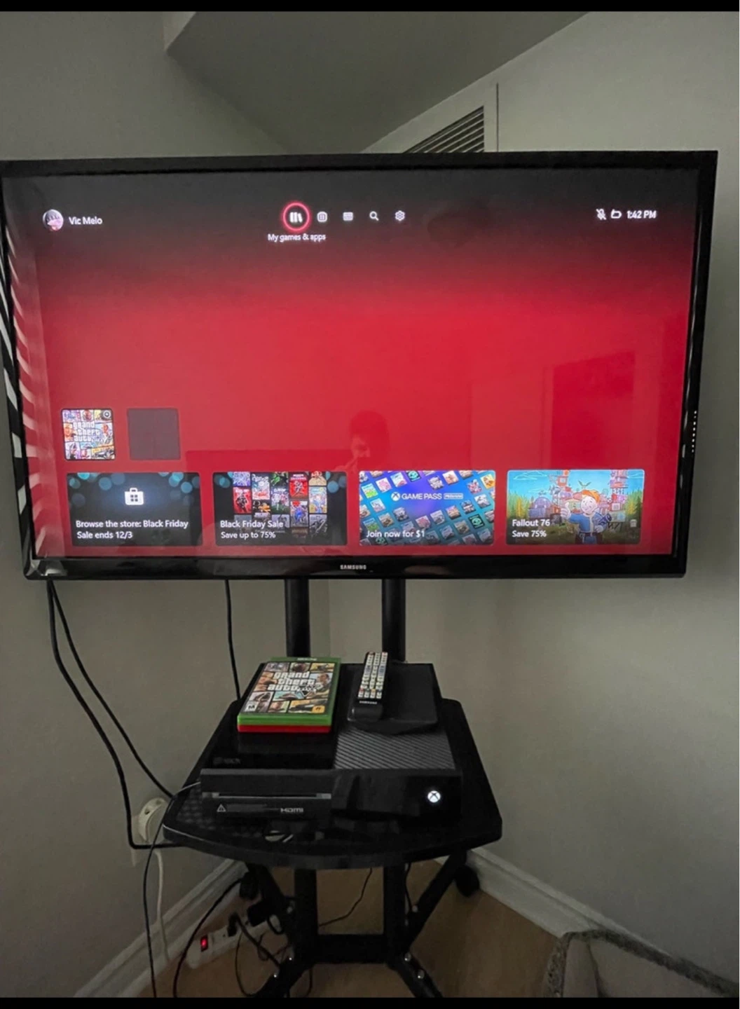 Xbox One Console with Controller and Grand Theft Auto V