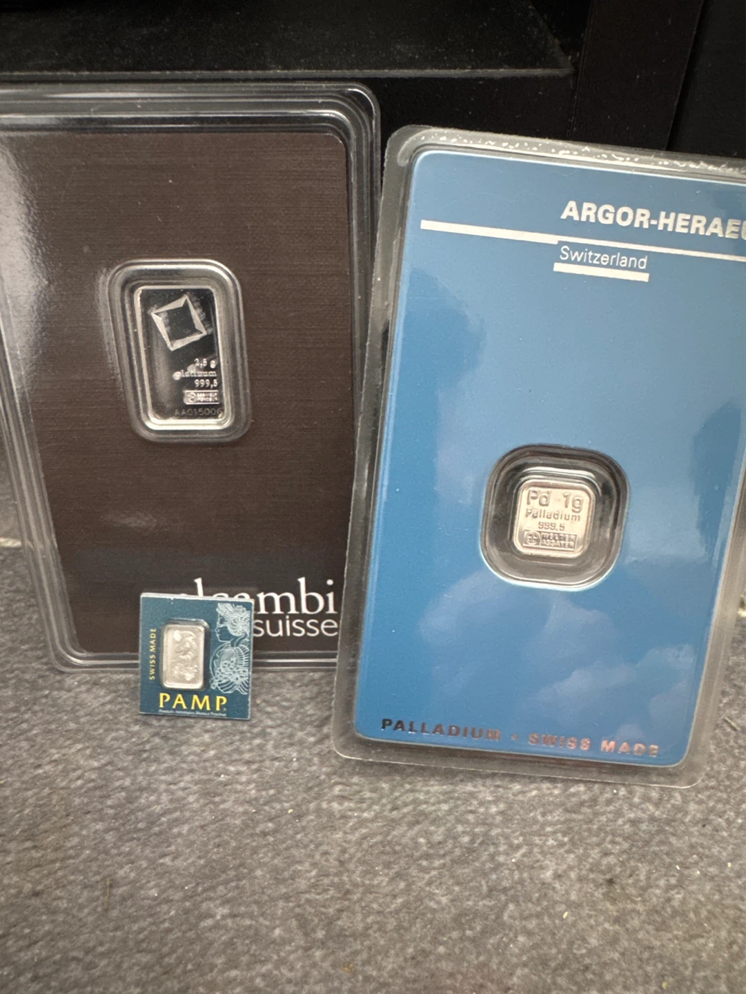 Assorted Precious Metal Bars: Platinum, Palladium