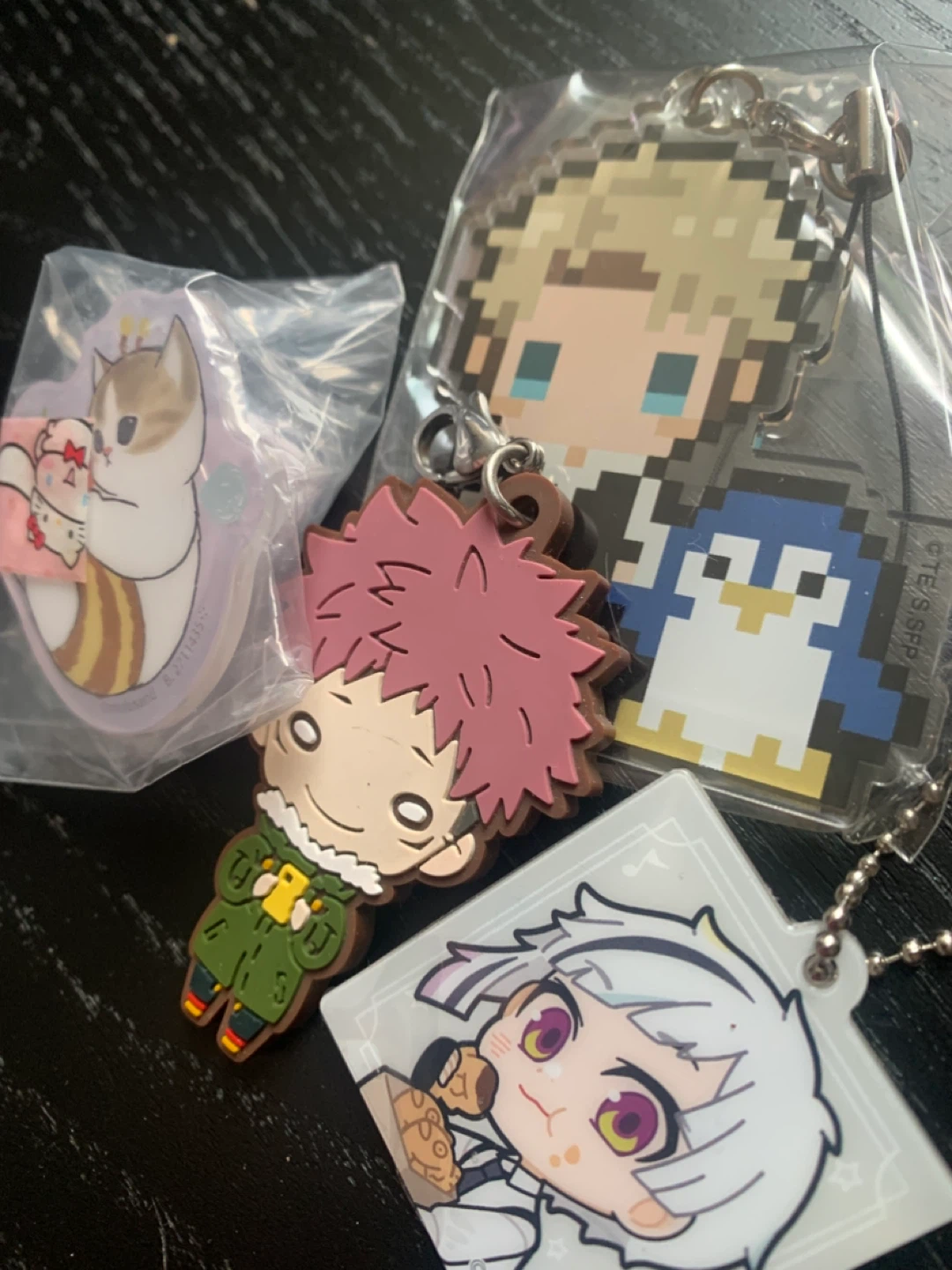 Anime Character Keychains Lot and mofusand clip