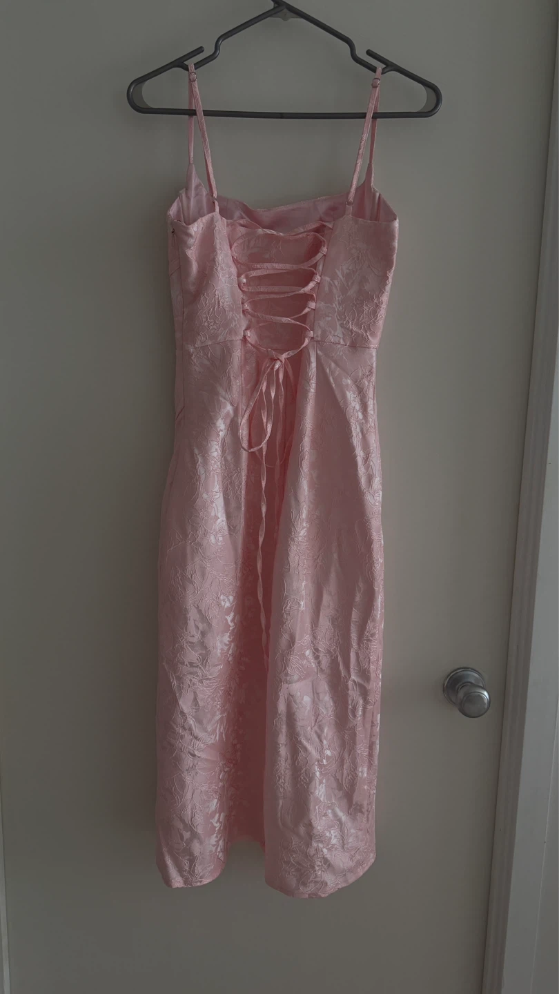 Pink Lace-Up Corset Dress - photo 3