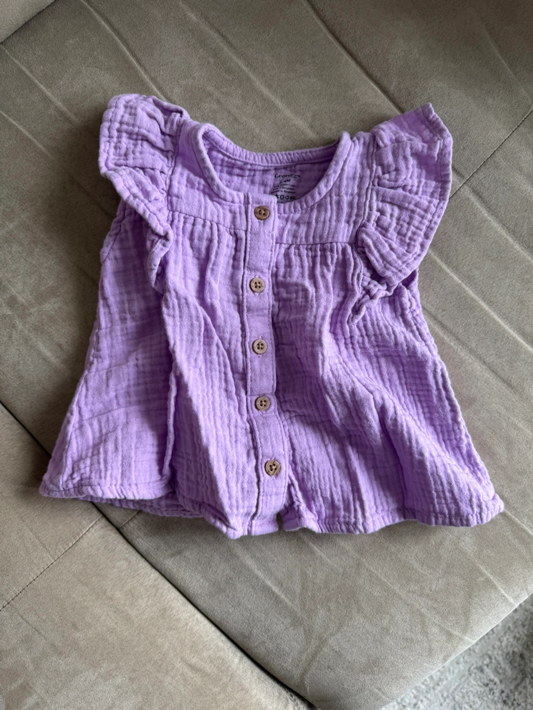 George Baby Girl Lavender Gauze Dress 3M