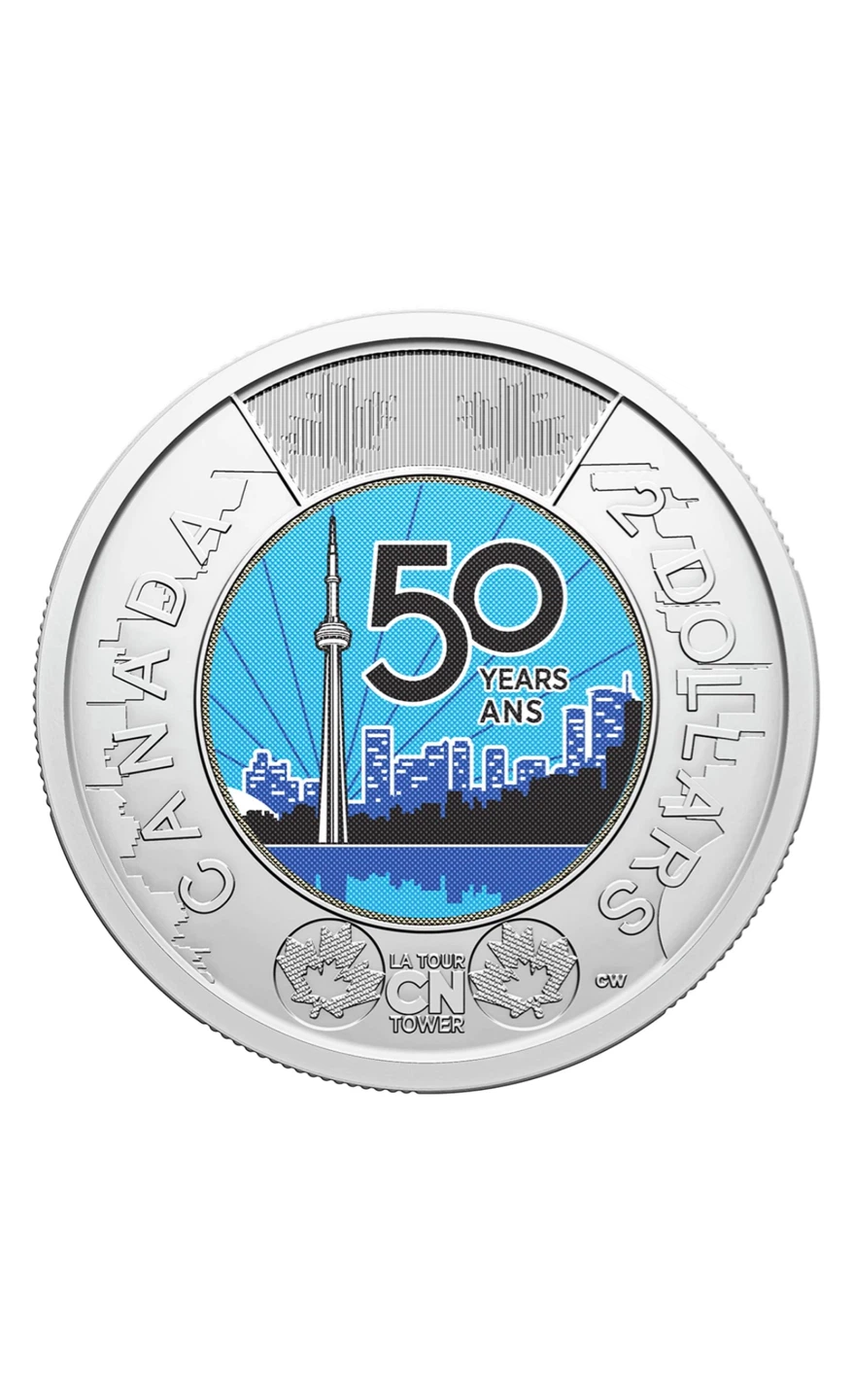 2026 Canada CN Tower 50th Anniversary $2 Coin