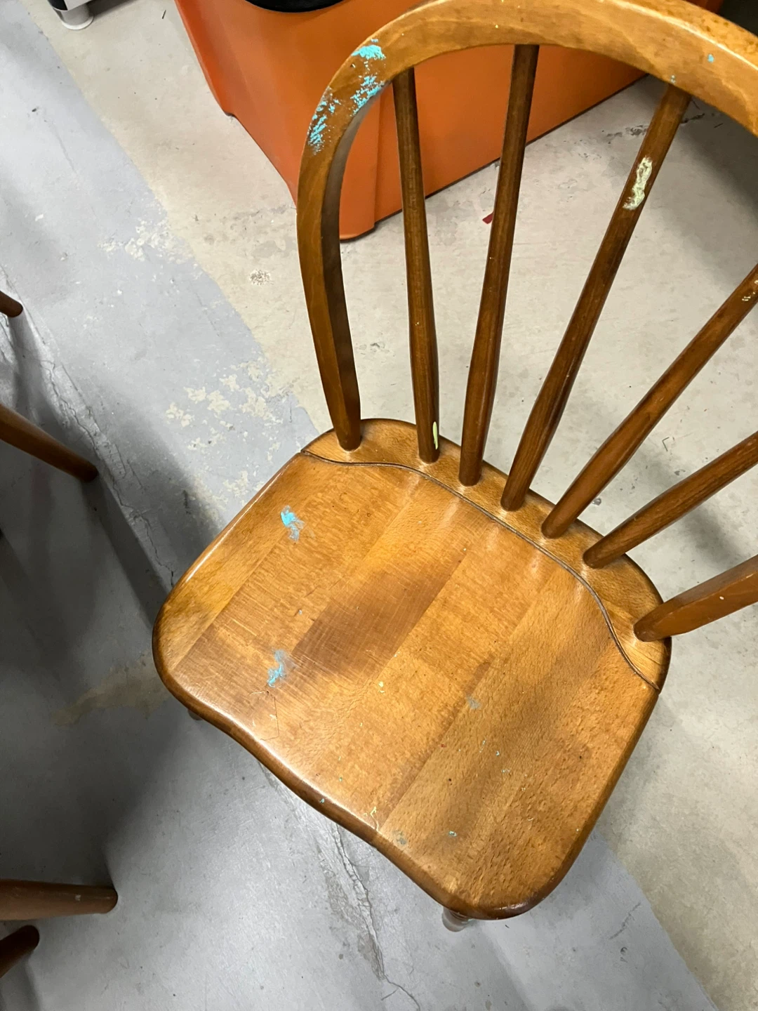 Vintage  Wooden children’s table with 4 chairs - photo 2