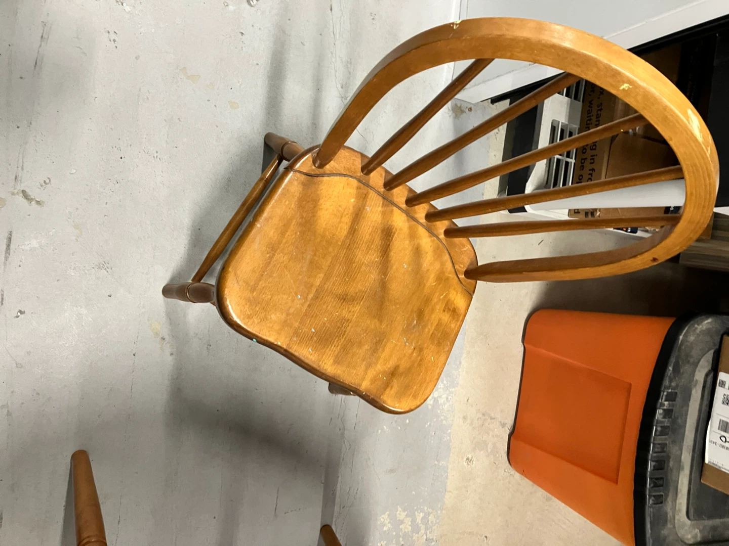 Vintage  Wooden children’s table with 4 chairs - photo 5