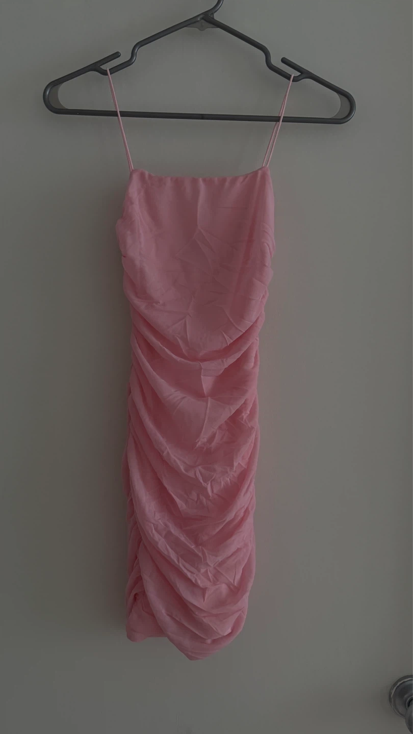 Pink Mini Dress with Back Cutout - photo 2