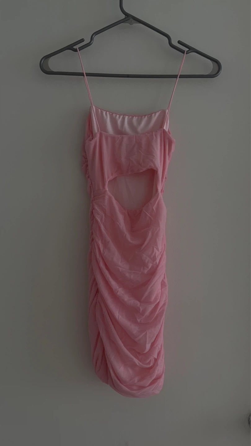 Pink Mini Dress with Back Cutout - photo 3