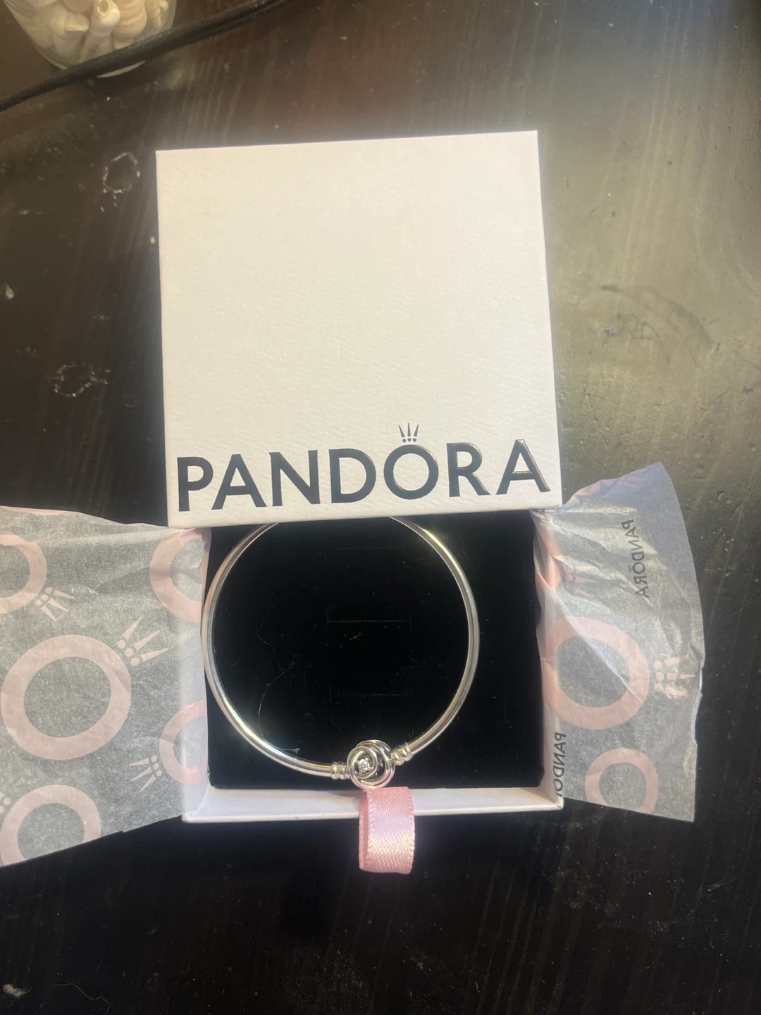 Pandora Sterling Silver Clasp Bangle Bracelet