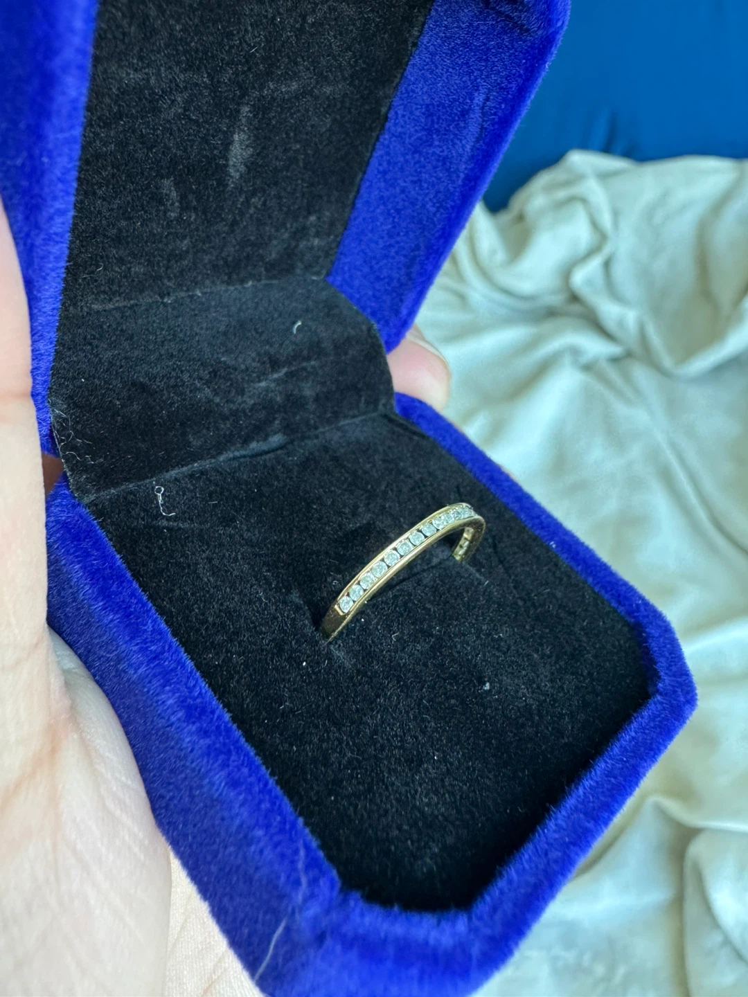 K18 Gold Natural Diamond Half Eternity Ring - photo 3