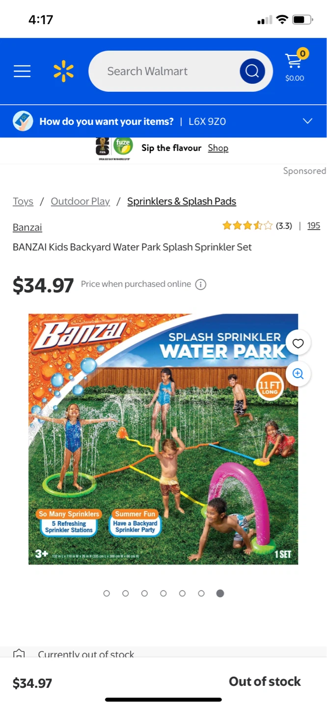 Banzai Splash Sprinkler Water Park