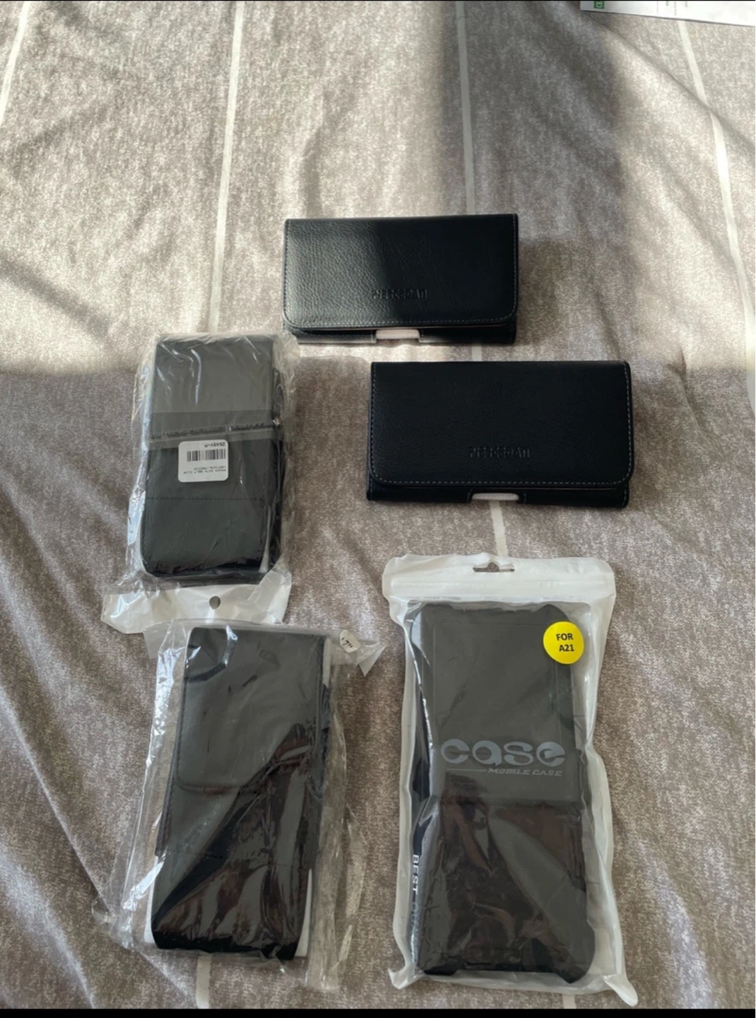 Brand New Phone Pouch + Samsung A21 Case for Sale!